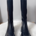 Women's over-the-knee boots with thick soles, high-cuffed and lined with fleece, knight boots.