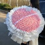 199 Super Pink Roses Bouquet Birthday Surprise Valentine's Day Bouquet for Girls' Eternal Flowers Gift
