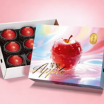 Giving apples on Christmas Eve to my girlfriend and family members
